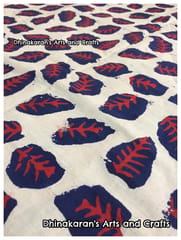 AUTUMN LEAVES Block Print Fabric