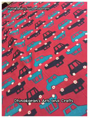 PEEP PEEP CARS Block Print Fabric