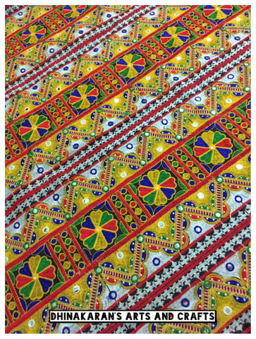 Gulmohar Kutchwork Fabric