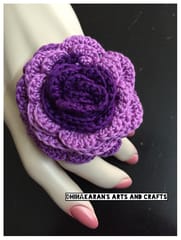 Blackcurrant Crochet Finger Ring