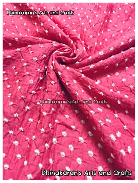 PINK Bandhani Fabric
