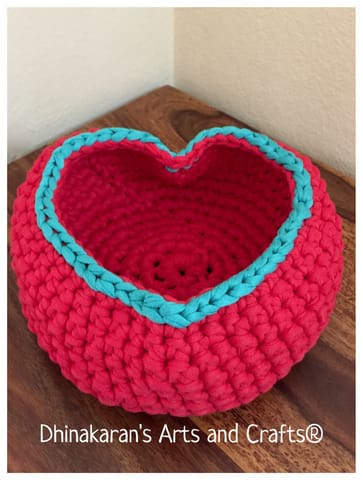 Heart Crochet Basket