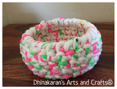 White Crochet Basket
