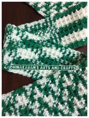 Green Waffle Crochet Muffler & Hat Set