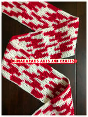 Candycane Crochet Muffler & Hat Set