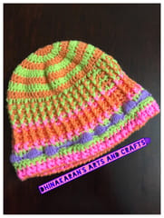 Pastel Crochet Muffler & Hat Set