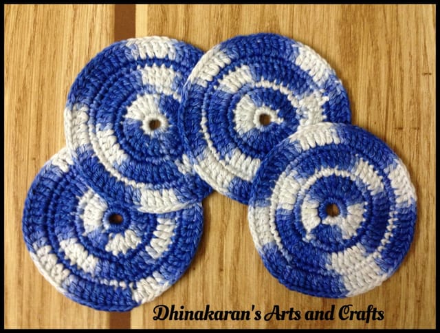 Crochet Coasters-BLUE