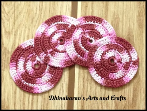 Crochet Coasters-RED