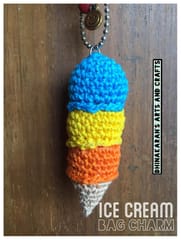 Ice Cream Crochet Bag Charm