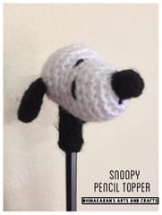 Snoopy Crochet Pencil Topper