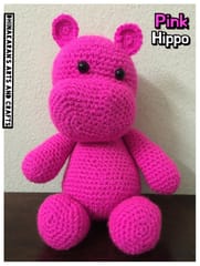Pink Hippo Crochet Soft Toy