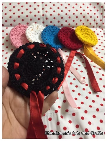 Crochet Bun Cover-BLACK