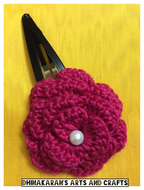 Rose Crochet TicTac HairClip-(2)