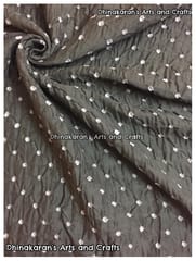 GREY Bandhani Fabric