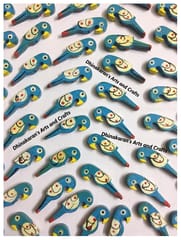 HAPPY BLUE Parrot Buttons
