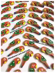 HOT RED Parrot Buttons