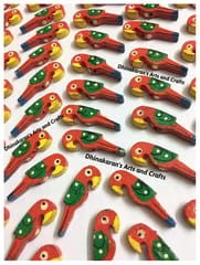 HOT RED Parrot Buttons
