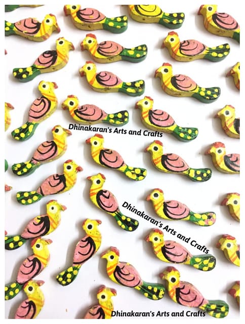 YELLOW Peacock Buttons