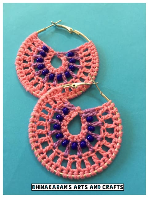 Pink Hues Crochet Hoops