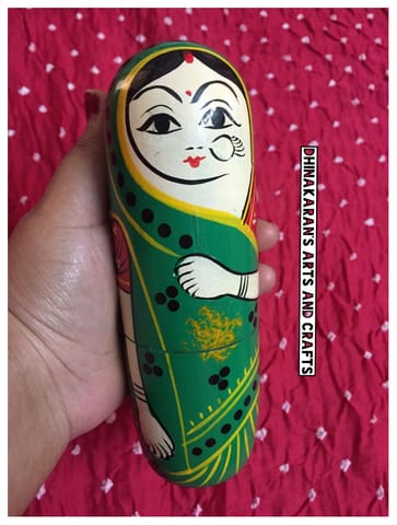 Indian Naari Nesting Doll-GREEN