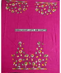 Lovely Pink Kanthawork Blouse Piece