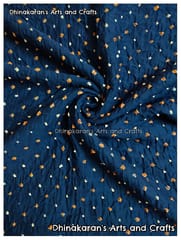 PEACOCK BLUE Bandhani Fabric