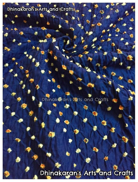 INK BLUE Bandhani Fabric