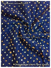 INK BLUE Bandhani Fabric