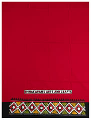 Red & Black Double Colour Kutchwork Blouse Piece