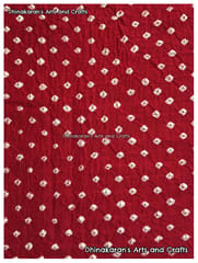 RED Bandhani Fabric