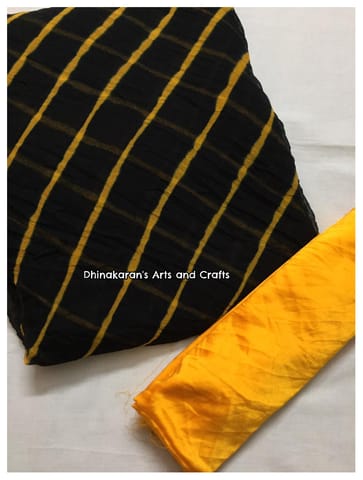 Black & Yellow Lehariya Saree