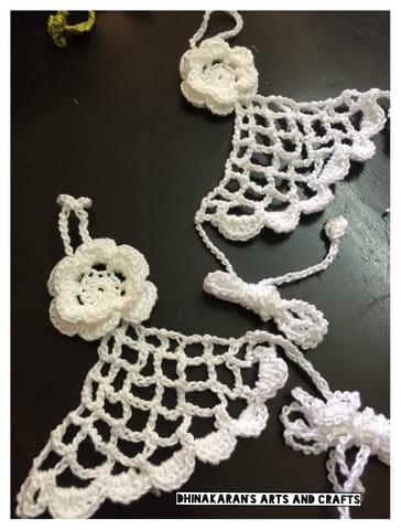 White Beauty Crochet Barefeet Sandals