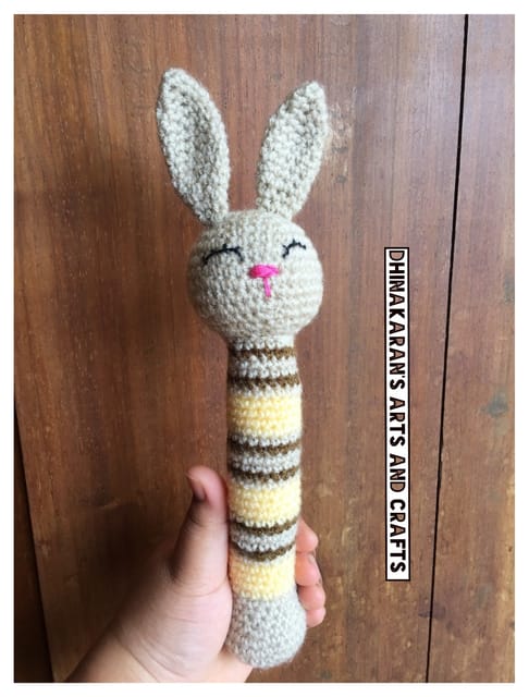 Rabbit Crochet Baby Rattle