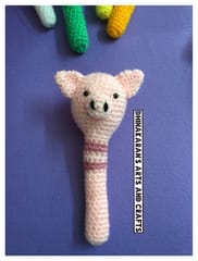 Piggie Crochet Baby Rattle