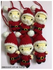 Santa Claus Crochet Christmas Tree Ornaments