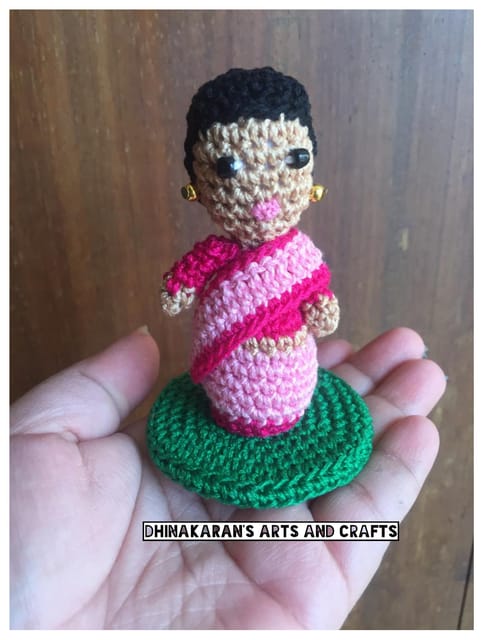 Saree Naari Miniature Crochet Soft Toy