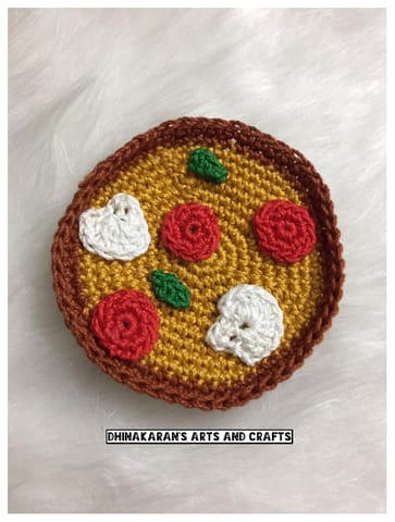 Pizza Crochet Patch