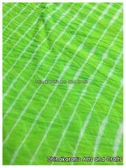 Parrot Green Lehariya Fabric