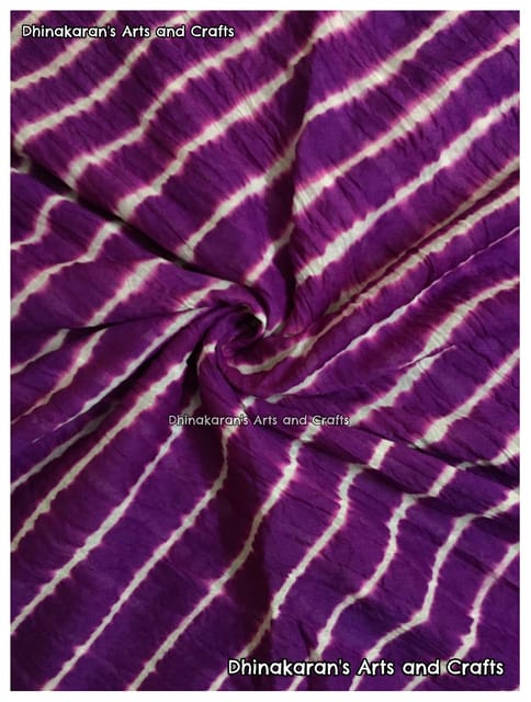 Grape Cotton Lehariya Fabric