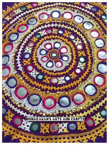 Round Vintage Banjara Kutchwork Patch