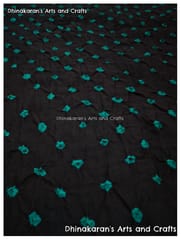 EMERALD BLACK Bandhani Fabric