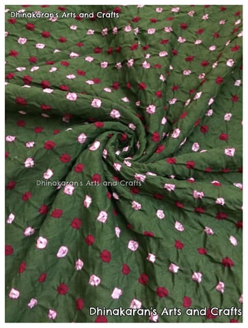SPICY MEHNDI Bandhani Fabric