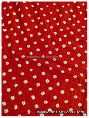 DARK ORANGE Bandhani Fabric