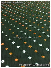 DEEP GREEN Bandhani Fabric