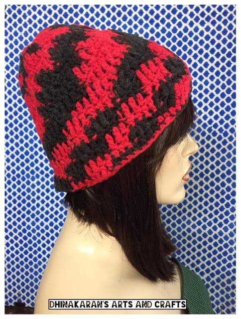 Red n Black Crochet Hat