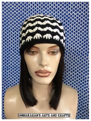Black n White Crochet Hat