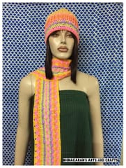 Pastel Theme Crochet Hat & Scarf Set