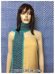 Turquoise Crochet Scarf