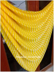 Yellow Lehariya Saree