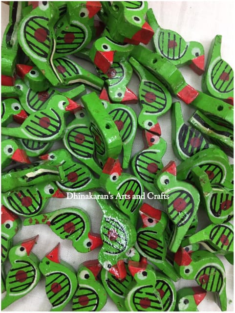 Green Chidiyaa Buttons